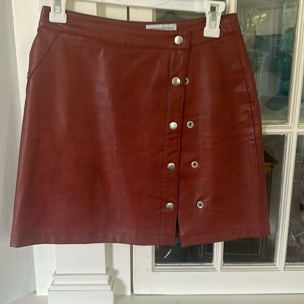 Adorable vegan leather skirt by Urban Outfitters
